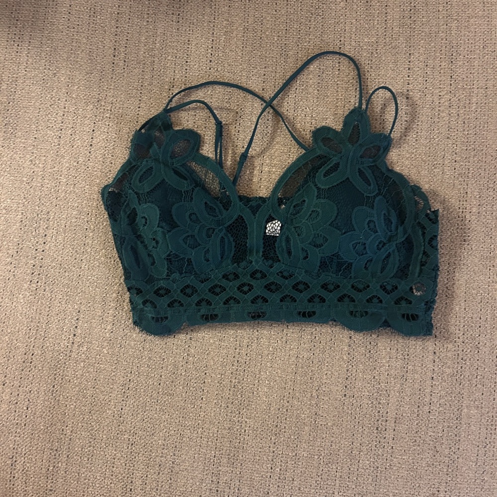 Zenana Outfitters Teal Lace Bralette